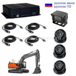 Автомобильный видеорегистратор Комплект видеонаблюдения для спецтехники NSCAR ST401_HDD